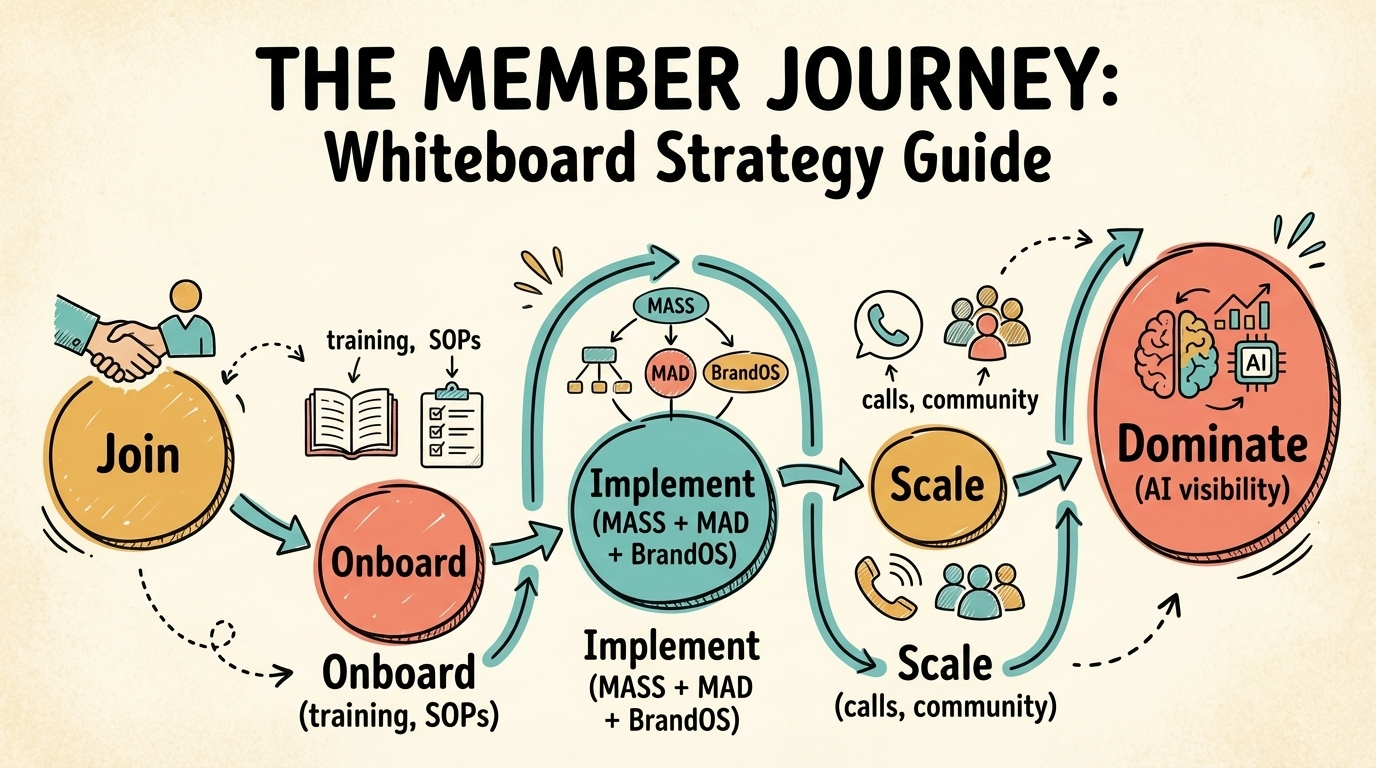 Merlino Mastermind Member Journey Flow